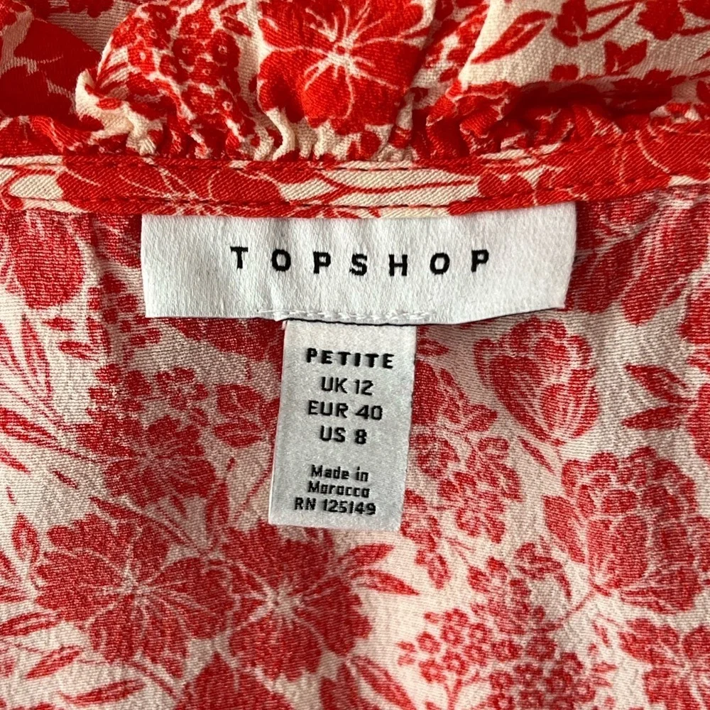Topshop Petite Ruffle Mini Wrap Dress - Picture 9 of 9